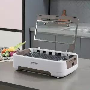 [안방그릴 울트라] 연기+냄새+기름잡는 전기그릴 (가방+필터10개 포함) AB1101MF/바베큐 삼겹살 대형 그릴 시즌6