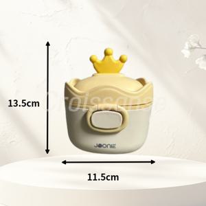 주니 분유통 케이스 휴대용 소분통 분유케이스 간식통 옐로우 S사이즈 1개