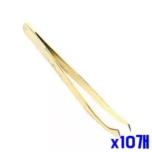 고품질 골프형 x10개 곡선 족집게 눈썹집게 쪽찝게 미용도구 (WFGTT7T)