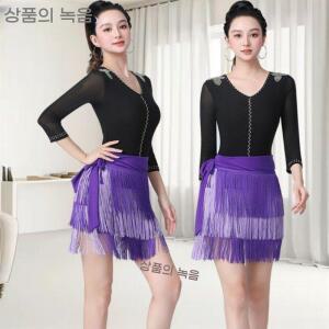 라틴댄스 힙 커버 랩스커트 라인 댄스 엉덩이 가리기 스카프 스커트 공연복 댄스복 수술