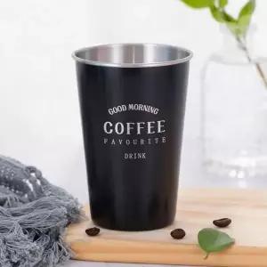 500ml 스텐 블랙 아임커피 물컵 스텐컵 WFHJAGJ