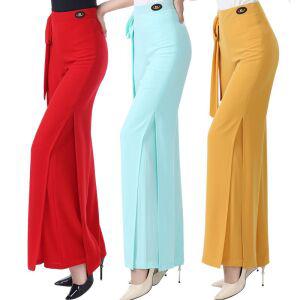 라틴 라인 댄스 바지 와이드 댄스복 팬츠 왈츠 사교 여성 스포츠 살사