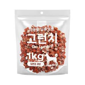 테비 고런치 1kg 칠면조 큐브 사사미 강아지간식