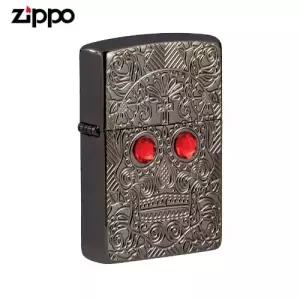 ZIPPO 라이터 아머 49300 ARMOR Crystal Skull Design 지포라이터 오일+심지+부싯돌 3종세트 포함
