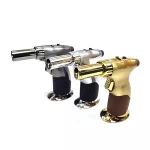 권총모양 시가토치 라이터 넉넉한 가스용량 (은색/금색)