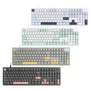 지클릭커 파도프로젝트 SPK107 8K 제주스위치 풀윤활 기계식 키보드 (제주바다, 37g) 화이트마린