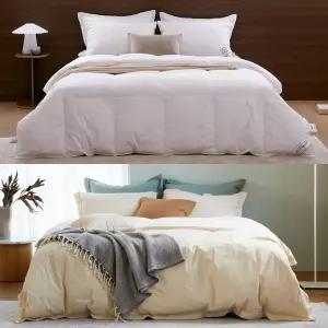 헝가리산 구스다운 이불솜+ 이불베개커버 세트 Q (레이블 BE)