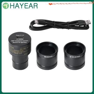 HAYEAR 디지털 현미경 카메라 8MP 4K USB IMX377 CMOS 전자 접안 렌즈 산업용 생물학적 PCB 수리 망원경