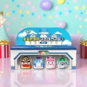 로보카폴리 미니카 구조대친구들 세트 로이 폴리 엠버 헬리 출동놀이 자동차 장난감 유아