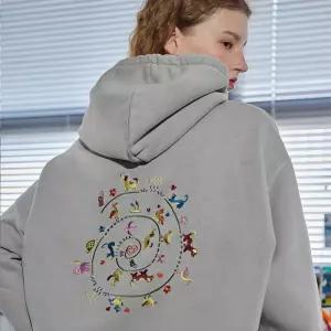 애니타운 피그먼트 후드티 고스트그레이