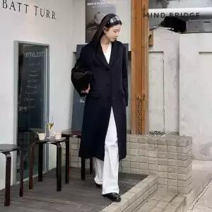 [택가 349,000원]마인드브릿지 여성 두굿_캐시미어싱글롱코트 MZCA8201