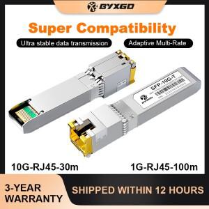 BYXGO sfp to rj45 모듈 10GB 광섬유 유비쿼티미크로틱NEC시스코 스위치라우터서버 동축 트랜시버와 호환되