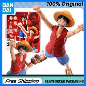 재고 있음 반다이 SHF 원피스 몽키 D 루피 로맨스 던 액션 피규어 오리지널 애니메이션 모델 장난감 선물