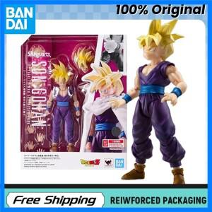 재고 있음 반다이 SHF 드래곤볼 슈퍼사이어인 손오반 초월한 파이터 손오공 액션 피규어 오리지널 모델 장