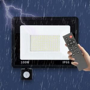 300w투광기220V PIR 모션 센서 LED 투광등 리모컨  10W 20W 30W 50W 아웃도어 벽  램프 정원 가로등용