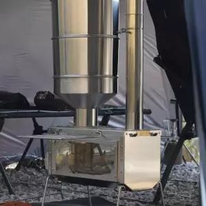 펠렛 장작 난로 주물 무쇠 연통 화목 캠핑 소형