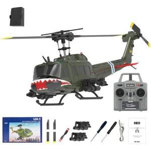 3D 역비행 및 위치 확인 시스템을 갖춘 LynxPro RC ERA C032 헬리콥터, 1/48 스케일 2 4G 6CH UH-1 휴이 6축 자이로스코프 안정화 고도 유지 - RTF