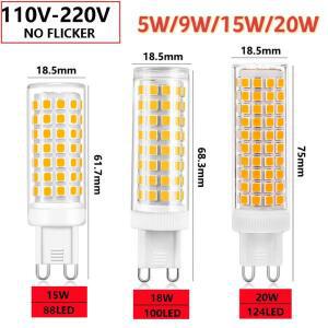 G9 LED 9W 12W 15W 20W 25W AC110V 220V 램프 SMD 2835 LED g9 쿨톤/웜톤/천연 빛 교체 30/40W 할로겐