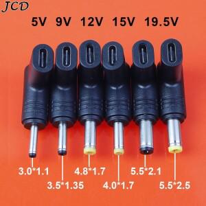 JCD C타입 DC 전원 어댑터 잭 커넥터  USB C to 범용 충전 컨버터 1 개  5V  9V  12V  19V