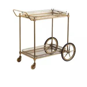 식당 서빙 트레이 빈티지 와인 트롤리 철제 이동식 왜건