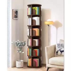 원형회전책장 원목 회전형 조립식 책장 4단 5단 6단