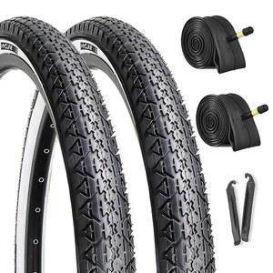 하이클라인 26x2.125 크루저 자전거 타이어 세트: 2팩 26인치 프리미엄 부틸 고무 고성능 접이식 교체 타이어, 비치 및 도심 통근 자전거용