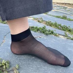 P1 발목 스타킹 양말 검정색 5켤레 WC5CE53