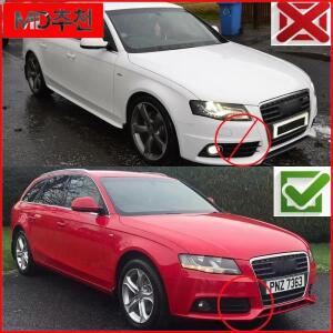 아우디 A4 B8 2009 RS4 스타일 자동차 안개등 그릴 커버 트림 1쌍