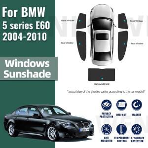 BMW 호환 호환 5 시리즈 E60 2003-2010 E 용 자동차 차양 실드 앞 유리 커튼 커튼 뒷면 베이비 윈도우 썬