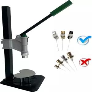 유란투 수동 벤치 보틀 캡퍼 공구 기계 탈착식 향수 분무기 칼라 프레스 캡핑 씰러 공구(18mm)