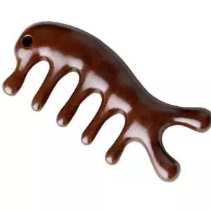 나무괄사 bns 박달나무 원목 괄사 스틱 물고기모양 피부 마사지