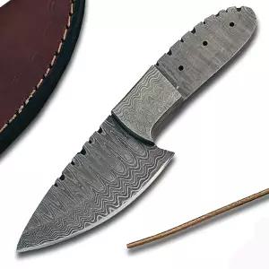 PAL 2000 나이프 수제 다마스쿠스 스틸 - 나만의 칼 만들기 빈 칼날이 있는 키트 핀 미카르타 손잡이 소재