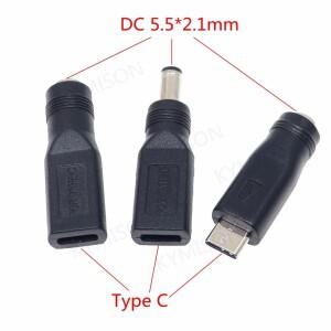 1pcs 유형 C/태블릿 마이크로 USB 2.0-DC 5.5x2.1mm 전원 잭 어댑터 플러그 커넥터 5V