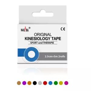 나사라 키네시올로지 오리지날 테이프 2.5cm 2롤 헬스테이프 머슬 근육테이핑 신축테이프 테이핑용테잎