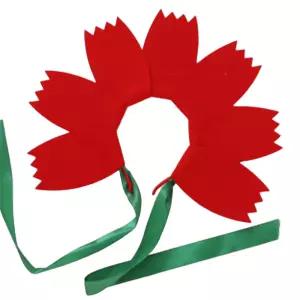 스승의날 인간 카네이션 꽃머리띠 2개 무대 귀여운 헤어밴드 성탄 단체