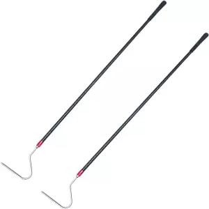 REAYEAXN 48인치 카본 스네이크 후크 캐처 스틱 집게 잡기 파충류 픽업 핸들링 도구 움직이는 (2 팩 신제품