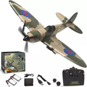 INFSVR 3채널 RC 비행기 6축 자이로 시스템 및 2.4GHz 무선 제어 충전기로 취미용 리모컨 제트 전투기 RTF