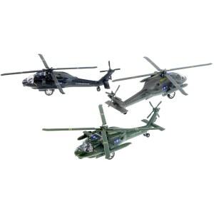 미군 시코르스키 UH-60 블랙 호크 헬리콥터 10인치 다이캐스트 금속 모형 1개 랜덤, 색상 5월 매우