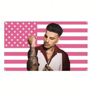 1pc 3x5ft 태피스트리 Rauw Alejandro 플래그 벽 걸이 아트 홈 장식 내구성 경량 빨 수 For