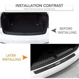 자동차 트렁크 씰 범퍼 가드 보호 스티커 볼보 호환 V60 로고 후면 문짝 페달 스크래치 방지 스트립 악세사