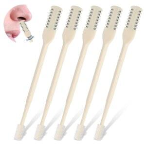 [미국배송] DAFEDE 코털 커터 양면 나이프 360 콧구멍 털 제거 도구 남성용 트리머 부드러운 청소 브러시 포함