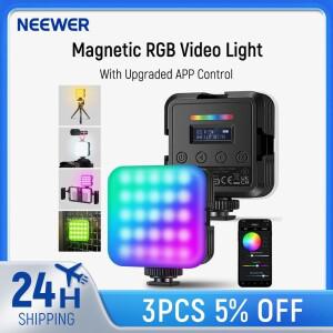 NEEWER RGB 마그네틱 비디오 조명 앱 제어 360 ° 풀 컬러 LED 카메라 3 콜드 슈즈