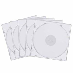 Lucky Monet 10팩 5.2mm CD 케이스 슬림 싱글 슈퍼 클리어 PP 폴리 플라스틱 DVD R CDR 디스크 보관 지갑 외부 슬리브 포함