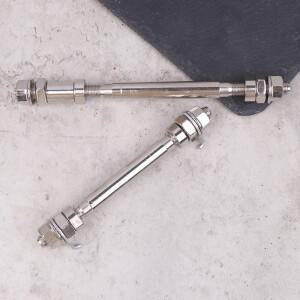 호환 1개 자전거 베어링 샤프트 앞/뒤 휠 허브 액슬 솔리드 레버 스핀들 변속 리어 180MM