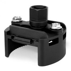 범용 조절 가능한 오일 필터 렌치 u2013 2-3 /8 ~ 3-1 인치 (60-80mm) 캡 스타일 도구, 미끄럼 방지 톱니 모양의 1/2인치 드라이브 제거 도구 u2013은 소형 및 중형 스핀온 필터, UTV, JetSkis에 적합합니다