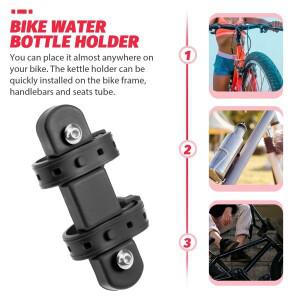 호환 자전거 물병 케이지 마운트 베이스 실리콘 홀더 스트랩 스탠드 변환 클램프 1세트