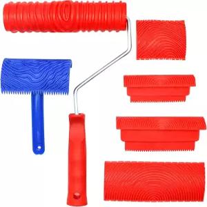 나무 그레인 도구 세트 6 PCS 페인팅 키트 DIY 테이블 의자 난간 벽걸이 방 아트 페인트 장식용 손잡이가