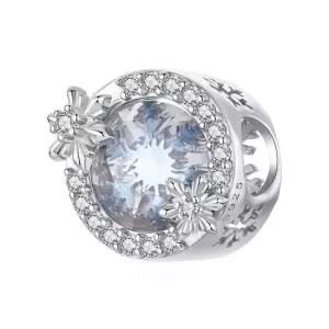 판도라팔찌 호환 참 스파클링 블루 글라스 스노우플레이크