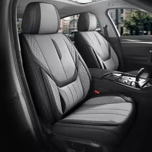 파인프로 카시트 커버 풀세트 - 자동차 SUV 트럭용 유니버설 시트 인조 가죽 통기성 및 방수 앞뒤 보호기