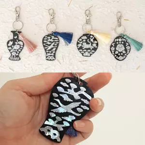 자개 스티커 키링 만들기 외국인선물 공예 한국기념품 전통 DIY 우리나라 소품 키트 (10개입) 배송비X